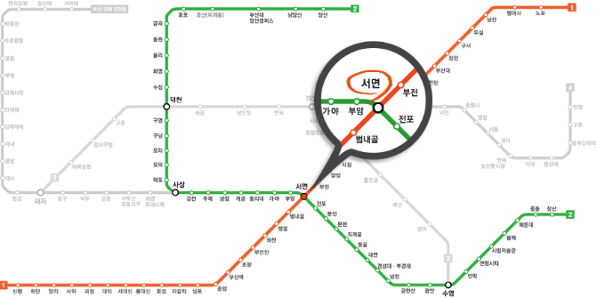 부산 지하철 노선도